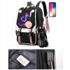 Školská taška, batoh - ŠKOLSKÝ BACKPACK TIK TOK GALAXY ČIERNE VEĽKÉ A4 USB_3