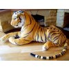 TIGER VEĽKÉ PLYŠOVÉ AKO JASNÝ HNEDÁ BIELA 100+55 cm_1