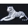 TIGER VEĽKÉ PLYŠOVÉ AKO JASNÝ HNEDÁ BIELA 100+55 cm_3