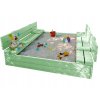 Detské pieskovisko - ZATVORENÝ SANDBOX S Lavičkou 120 x 120 + ZADARMO_2