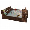 Detské pieskovisko - ZATVORENÝ SANDBOX S Lavičkou 120 x 120 + ZADARMO_0