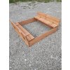 Detské pieskovisko - SANDBOX S IMPREGNOVANÝMI LAVICAMI 120x120_4