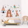Nálepka na stenu BEAR FOX OWL DEER Indian XXL_11