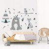 Nálepka na stenu BEAR FOX OWL DEER Indian XXL_12