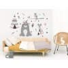 Nálepka na stenu BEAR FOX OWL DEER Indian XXL_14