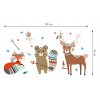 Nálepka na stenu BEAR FOX OWL DEER Indian XXL_2