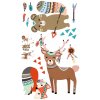 Nálepka na stenu BEAR FOX OWL DEER Indian XXL_3