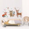 Nálepka na stenu BEAR FOX OWL DEER Indian XXL_4