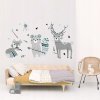 Nálepka na stenu BEAR FOX OWL DEER Indian XXL_5