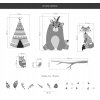 Nálepka na stenu BEAR FOX OWL DEER Indian XXL_8