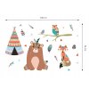 Nálepka na stenu BEAR FOX OWL DEER Indian XXL_9