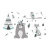 Nálepka na stenu BEAR FOX OWL DEER Indian XXL_0