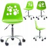 NASTAVITEĽNÁ OTOČNÁ STOLIČKA PRE PLOCHE NOHY ZELENÁ_0