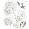 Samolepka na stenu PEONIES kvety !!! B. veľká súprava_6