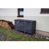 Triple drevený prístrešok na koša 120 L_7
