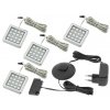 Osvetlenie nábytku LED pás - KPL 4x SQUERE ZIMNA lampa podszafkowa LED+zasilcz_0