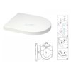 WC sedátko, pomalé zatváranie, biele, min. ROCA NEXO_1