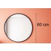 KRUHOVÉ ZRKADLO 60 cm POTRUBÝ Hrubý rám ČIERNY_1