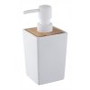 DÁVKOVAČ NA MYDLO BIELY KERAMICKÝ DREVENÝ PRVOK_0