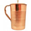 Medený džbán na vodu 2 l medené pásiky 21,5 cm