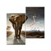 Obraz s hodinami 60x60 pre obývaciu izbu kancelárie Elephant ZEGAR_0