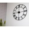 Kovové nástenné hodiny veľké 80cm čierne