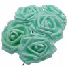 UMELÉ RUŽE kvety DIY TYRKYSOVÉ VEĽKÉ 8 cm 20 Ks._0