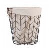 ČIERNY drôtený KÔŠ / KOV S MATERIÁLOM x3_3