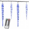Vonkajšia dekoračná reťaz GIRLANDA - Slávnostné dekoratívne cencúle - 40 LED, modré_0