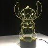 Nočná lampa 3D STITCH 7 farieb Disney Lilo Fairy Tale_4