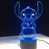 Nočná lampa 3D STITCH 7 farieb Disney Lilo Fairy Tale_6