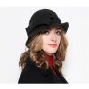 ČIERNA VLNA RETRO ZIMNÝ FASCINÁTOROVÝ Klobúk_1