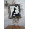 Kovový bronzový stojan na obrázok v retro štýle_1