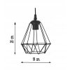 Prívesok lampy, stropné lampy drôt retro loft Diamond_2