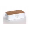 Chlebník RETRO BIELY BAMBOO kovový 42x2 x13 cm RS_2
