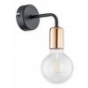 Kovové nástenné lampy čierne + meď 1 x E27 Kampane_1