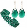 Set SWAROVSKI kryštály smaragdovo zelená_0