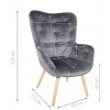 ARMCHAIR USZAK v škandinávskom štýle RETRO OBÝVACIA IZBA F906DG_1