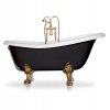 Retro samostatne stojaca vaňa Balexim 158 cm čierna_2