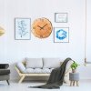 Nástenné hodiny Drevená omietka Imitácia dreva Bronz_5