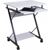 Počítačový stôl na kolieskach 60 cm, biely