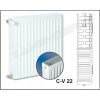 Oceľový panelový radiátor V22 600x1800 dol_2