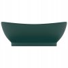 Umývadlo -  Oválne umývadlo s prepadom, matné tmavozelené_3