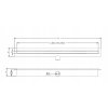 Sprchový žľab - LINEÁRNY ČIERNY ODVOD SLIM 85CM NEREZ_2