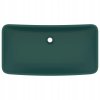 Umývadlo -  Obdĺžnikové matné tmavozelené umývadlo 71x38 cm_5