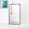 Sprchový kút - Sprchová zástena WALK IN 90x195 cm / 6 mm, ČIERNA_0