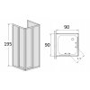 Sprchový kút - STENOVÝ sprchový kút 90x90 - NANO SKLO_5