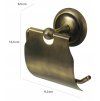Držiak papiera Držiak na toaletný papier, retro mosadz_1