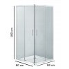 Sprchový kút - INVENA NEVADA štvorcová kajuta 80x80x180cm sklenená prieč_2