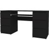 POČÍTAČ, písací STÔL 130 cm 6 zásuviek konferenčný STOLÍK BLACK_4